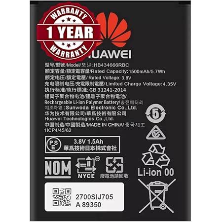 Original HB434666RBC Battery for Huawei Airtel Wireless 4g Hotspot ...