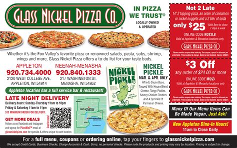 Glass Nickel Pizza - Money Saver