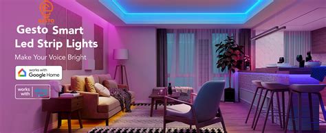 Buy Gesto 5 Meters RGB Strip Lights for Room with Adaptor - Music Sync ...