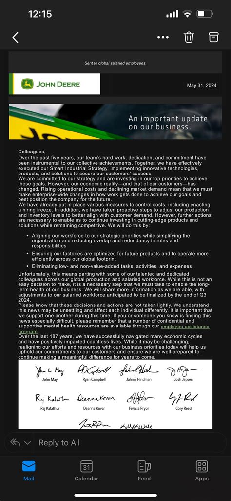 John Deere Layoffs Incoming : r/Layoffs