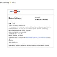 MakeMyTrip India — Showing Seat available, but after booking completed ...