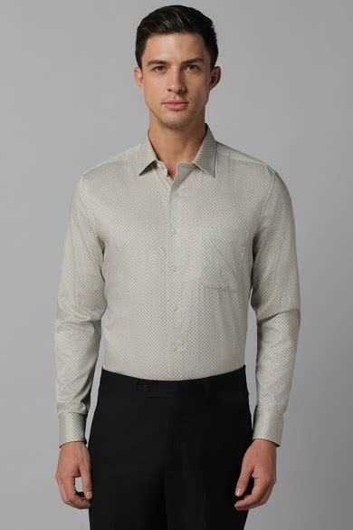 Buy Men Green Slim Fit Print Full Sleeves Formal Shirt Online - 927645 ...