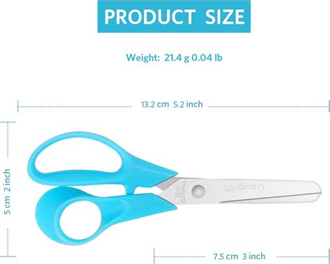 Buy Uaugulft Kid Scissors, Safety Children Scissors with Stainless ...