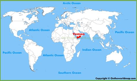 Yemen location on the World Map - Ontheworldmap.com