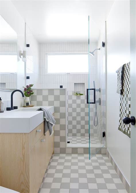 Grey & White Checkerboard Bathroom | Fireclay Tile