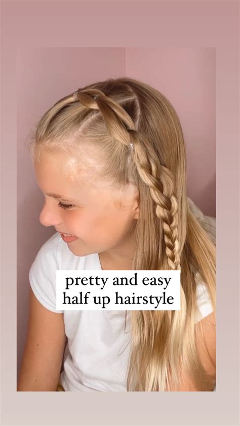 Cute Half Up Half Down Hairstyle for School - Stylish Life for Moms