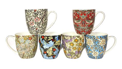 William morris DH set of 6 fine bone china mugs - China Cave Pottery