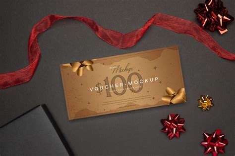 PSD Подарочный Сертификат Mockup, более качественных бесплатных PSD ...