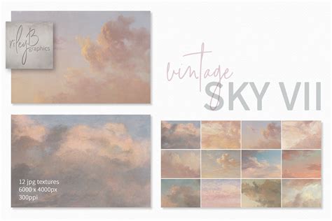 Vintage Sky Textures VII Illustration par rileybgraphics · Creative Fabrica