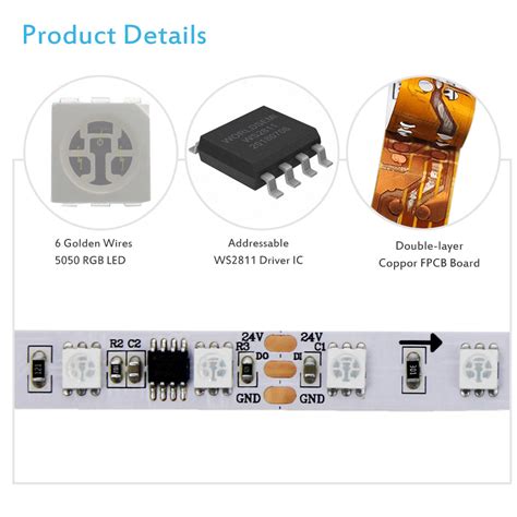 Alitove RGB Addressable LED Strip WS2811 Ino 的图像结果