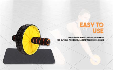 CONSONANTIAM Ab Wheel Roller Slider with Mat Stomach and Abdominal ...