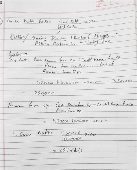 . Calculate Gross Profit Ratio from the following figures :-Cash ...