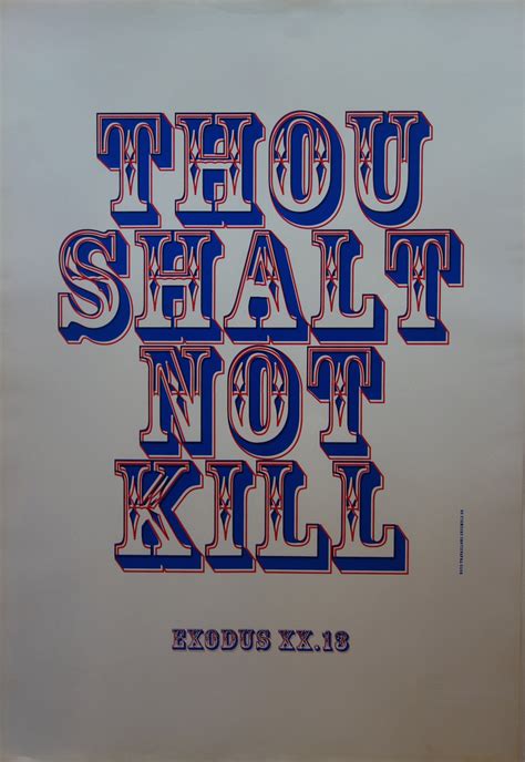 Thou Shalt Not Kill – Poster Museum