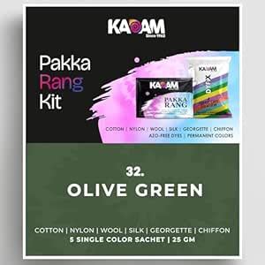 Kadam Pakka Rang Fabric Dye Colour | 25g Pack | Includes DyFix Color ...