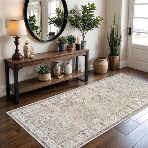 Washable Entryway 3x7 Runner Rug: Farmhouse Kitchen Hallway Rug Runner ...
