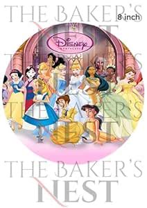 Disney Princesses Edible Wafer Paper Cake Topper (8 Inch) Buy 1 Sheet ...