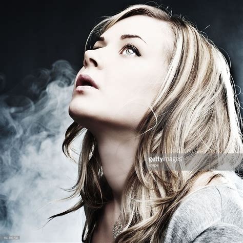 Pensive Woman Looking Up