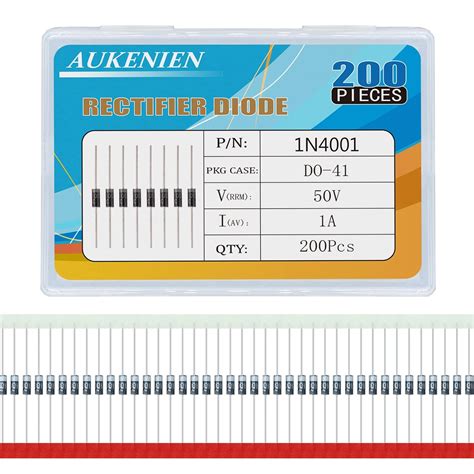 AUKENIEN 1N4001 Diodes 1A 50V IN4001 Rectifier Diode India | Ubuy