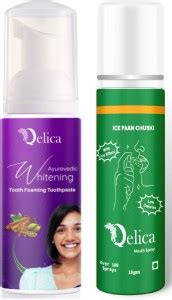 Qelica Teeth Whitening Foam 50ml and Ice Paan Mouth Freshener Spray ...
