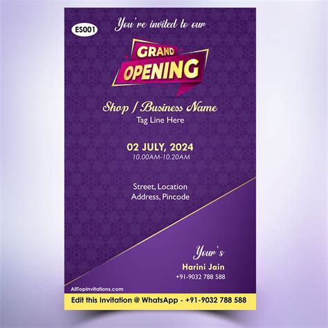 Shop Grand Opening Invitation Card Editing Online – All Top Invitations