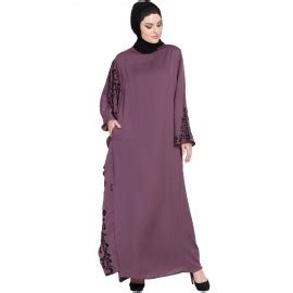 Nazneen Embroidered Butterfly Sleeve Party Nida Abaya