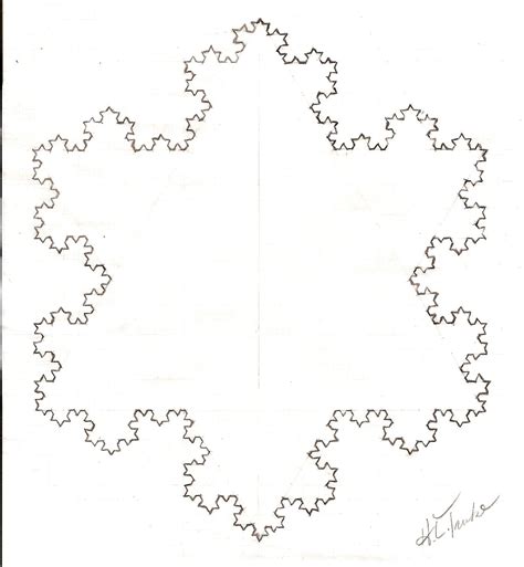 Koch Snowflake Fractal: Hand-Drawn Masterpiece