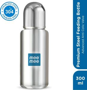 MeeMee Baby Premium Steel Feeding Bottle with Advanced Anti Colic Valve ...