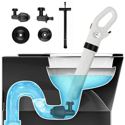 HASTHIP® Pressurized Toilet Plunger with Built-in Air Pump & Trigger ...