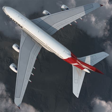 Airbus A380 800 Qantas 3D | 3D Molier International