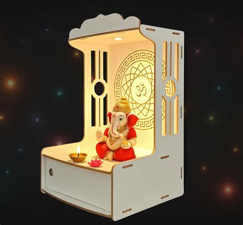 Alpine Willow Temple for Home with Door (Height-20 inches) I Puja ...