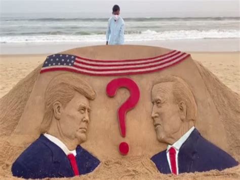Odisha sand artist depicts dilemma over who is winner of US Prez polls