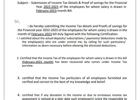 DDO Declaration for Income Tax 2022 -23. - APEdu