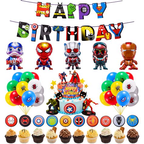 Ainvliya Avengers Party Decorations For Boys Girls Superhero Party ...