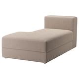 JÄTTEBO chaise longue module, left, Samsala dark yellow-green - IKEA
