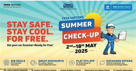 Tata Motors Summer Check Up Campaign For EV & ICE Vehicles, Opposite ...