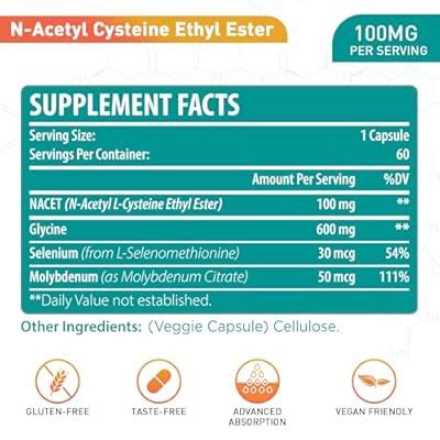 lipmaxmall N-Acetyl Cysteine Ethyl Ester 100mg-More India | Ubuy