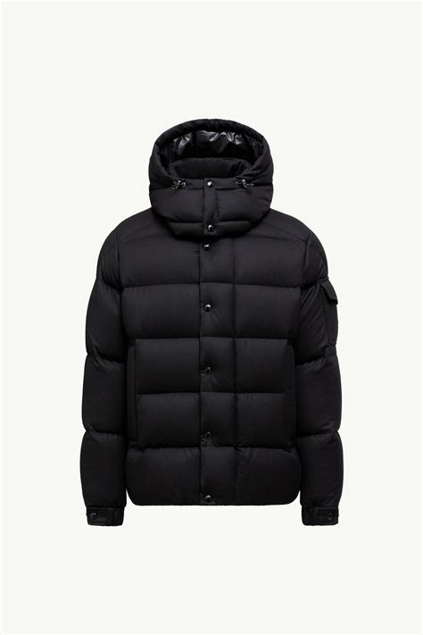 Black Moncler Maya 70 Hooded Wool Flannel Short Down Jacket - Short ...