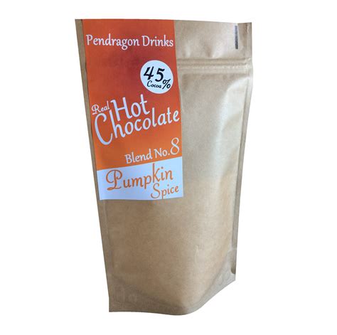 Luxury Pumpkin Spice Hot Chocolate Flakes 250g | Pendragon Drinks