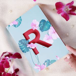 Doodle Initial R lasercut Notebook, B6 (6.69 X 4.72 X 0.5 Inches), 200 ...