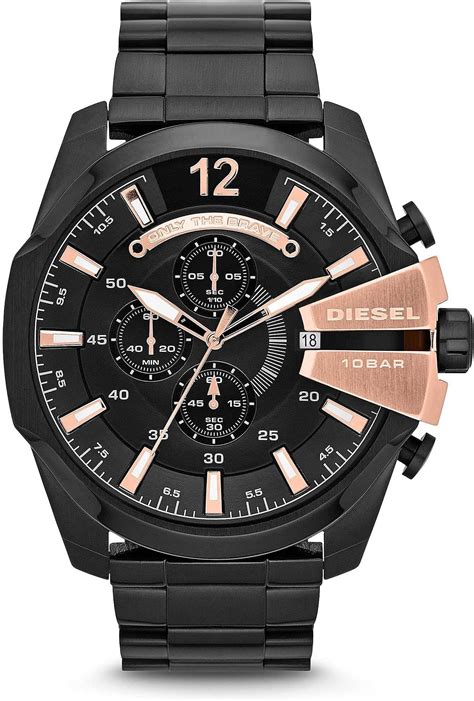 Diesel Chi Chronograph Black Over sized dial Men's Watch-DZ4309 ...