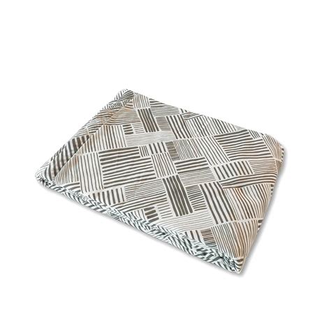 Get Grey Stripe Soft Cotton Three-Layer Dohar Blanket