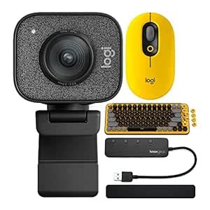 Logitech StreamCam Plus Webcam with Tripod (Graphite) with Mechanical ...