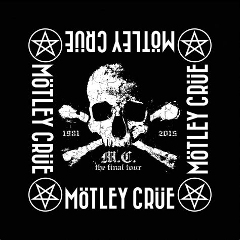 Motley Crue The Final Tour Bandana | Motley crue, Band logos, Motley