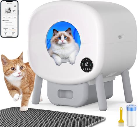 Amazon.com: MeowWhimsy 100L Self-Cleaning Cat Litter Box,Automatic ...