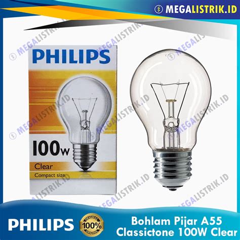 Philips Incandescent Hubcap Lamp 100W CLEAR/BULB 100W A55 STANDARD BULB ...