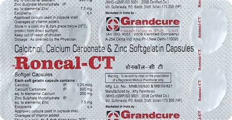 Roncal-CT Softgel Capsule: Uses, Side Effects, Price, Dosage & More ...