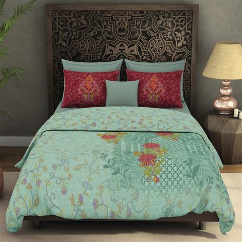 Buy SPACES Rangana Printed 3-Piece Bedsheet Set - 2.74 x 2.74 m from ...