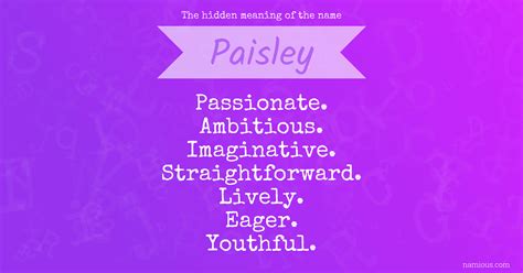 Paisley Names at Dwayne Carson blog