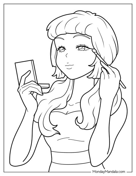 20 Makeup Coloring Pages (Free PDF Printables)