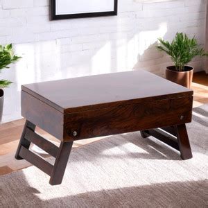 Ikiriya Ohio Sheesham Wood Contemporary Rectangle Folable Wood Portable ...